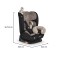 Scaun Auto i-Size Moni Competition 0-12 ani (40-150 cm) – fara Isofix, Pozitie somn, 5 Puncte, Protecție Laterală SIP Cool beige