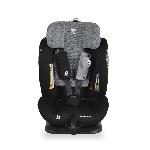 Scaun Auto i-Size Moni Competition 0-12 ani (40-150 cm) – fara Isofix, Pozitie somn, 5 Puncte, Protecție Laterală SIP Space gray