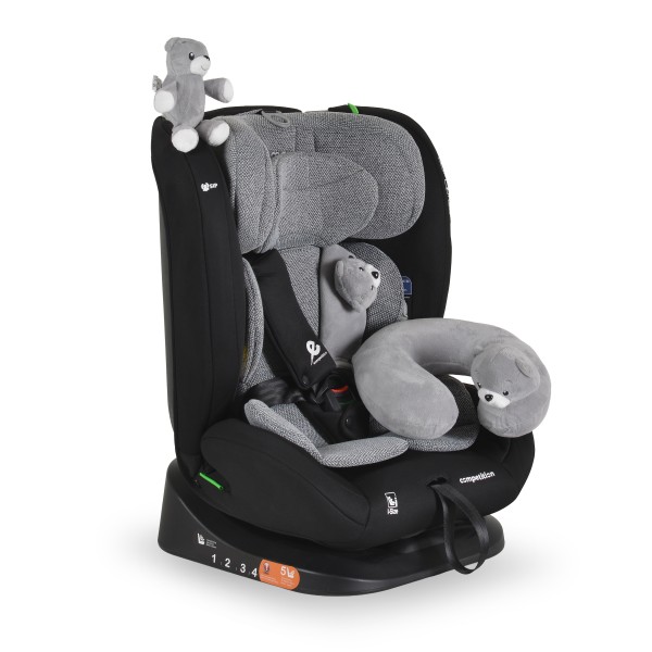 Scaun Auto i-Size Moni Competition 0-12 ani (40-150 cm) – fara Isofix, Pozitie somn, 5 Puncte, Protecție Laterală SIP Space gray