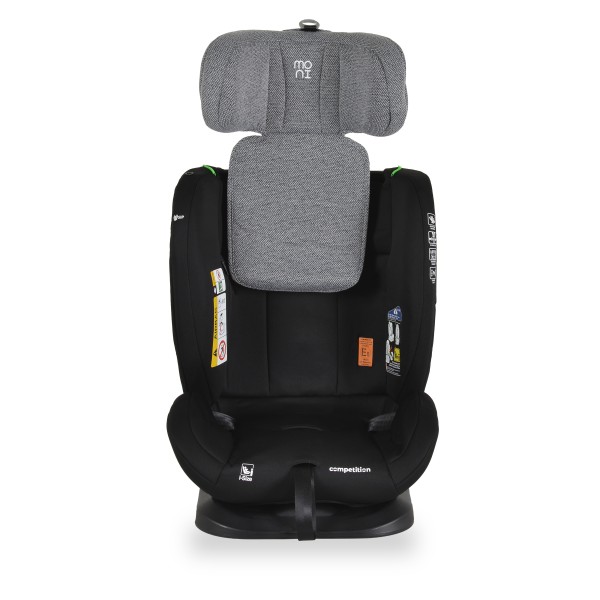 Scaun Auto i-Size Moni Competition 0-12 ani (40-150 cm) – fara Isofix, Pozitie somn, 5 Puncte, Protecție Laterală SIP Space gray