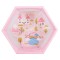 Țarc de joacă hexagonal pliabil Cangaroo Playbox Pink cu laterale din plasă și bază termoizolantă – pentru copii 6 luni+ până la 15 kg