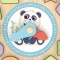 Ceas sortator educativ 3D din lemn Hi Pando cu cifre colorate și ace mobile – învățare prin joacă pentru copii 3 ani+