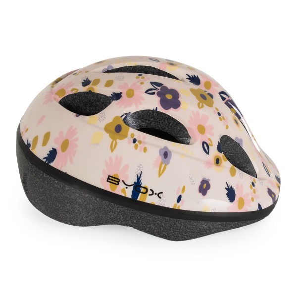 Cască pentru copii Byox Y03 White cu lumină LED și ventilație – Mărime reglabilă (48–54 cm), ușoară și sigură pentru bicicletă, trotinetă sau role