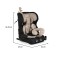 Scaun auto i-Size cu ISOFIX Moni Security Cool Beige 76–150 cm – Top Tether, centură 5 puncte și tetieră reglabilă