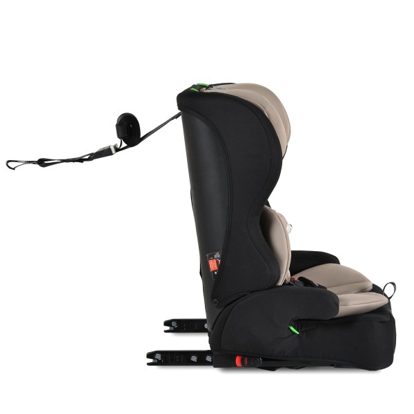 Scaun auto i-Size cu ISOFIX Moni Security Cool Beige 76–150 cm – Top Tether, centură 5 puncte și tetieră reglabilă