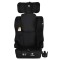 Scaun auto i-Size cu ISOFIX Moni Security Midnight black 76–150 cm – Top Tether, centură 5 puncte și tetieră reglabilă