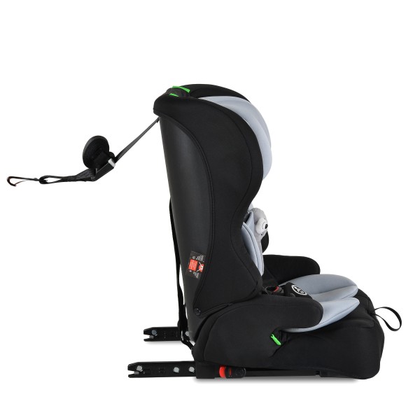 Scaun auto i-Size cu ISOFIX Moni Security Space Gray 76–150 cm – Top Tether, centură 5 puncte și tetieră reglabilă