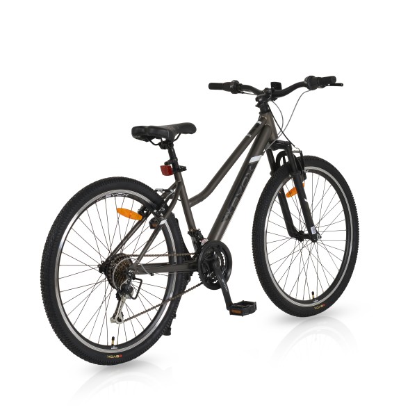 Bicicletă Byox Urban Grey 26” – 21 viteze Shimano, cadru oțel, frâne V, furcă cu suspensie