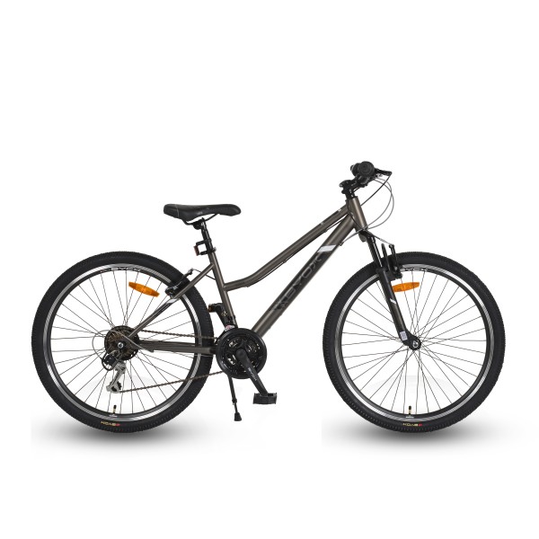 Bicicletă Byox Urban Grey 26” – 21 viteze Shimano, cadru oțel, frâne V, furcă cu suspensie