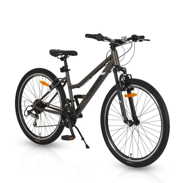 Bicicletă Byox Urban Grey 26” – 21 viteze Shimano, cadru oțel, frâne V, furcă cu suspensie