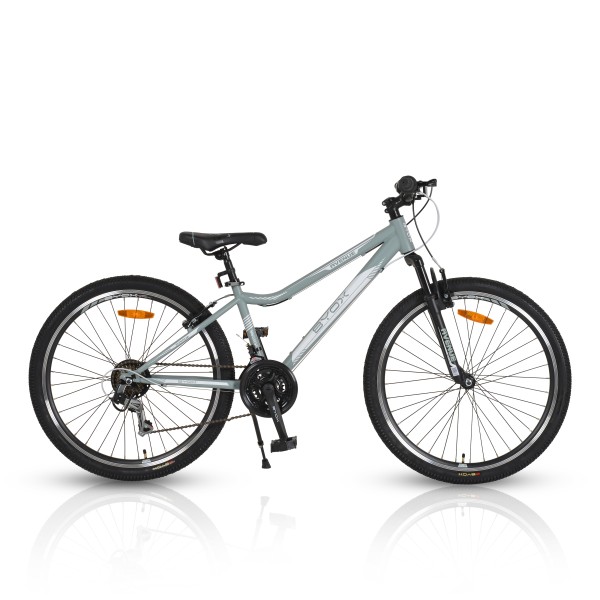 Bicicletă Byox Avenue Grey 26” – 21 viteze Shimano, cadru oțel, furcă cu suspensie, frâne V