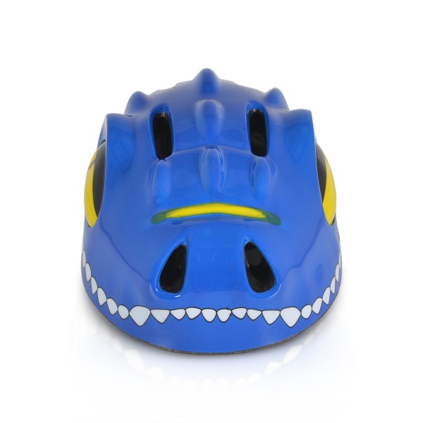 Cască protecție copii Byox Dino Blue – mărime S (48–54 cm), 6 orificii, lumină LED