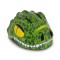 Cască protecție copii Byox Dino Dark Green – mărime S (48–54 cm), 6 orificii, LED