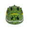 Cască protecție copii Byox Dino Dark Green – mărime S (48–54 cm), 6 orificii, LED