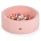 Piscină cu bile Moni Toys Boucle Pink – moale, 200 bile colorate, 12 luni+