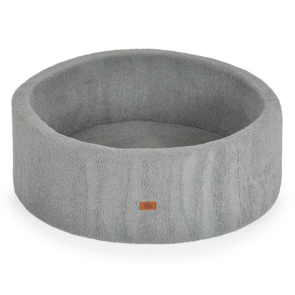 Piscină cu bile Moni Toys Boucle Grey – moale, 200 bile colorate, 12 luni+