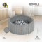 Piscină cu bile Moni Toys Boucle Grey – moale, 200 bile colorate, 12 luni+