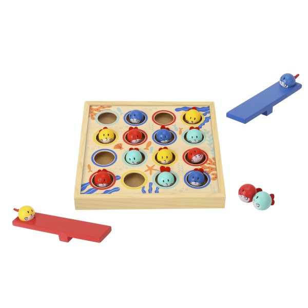 Joc educativ din lemn, Pescuit Tooky Toy – dezvoltă abilitățile motorii fine și coordonarea, 3 ani+
