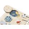 Tablă de activități Montessori din lemn Tooky Toy Space – joc educativ cu angrenaje și planete, 3 ani+