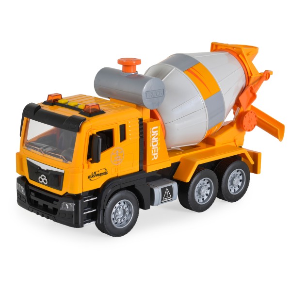 Betonieră de jucărie 31 cm, cu efecte luminoase, sonore și tambur rotativ, ideală pentru micii constructori, 3 ani+