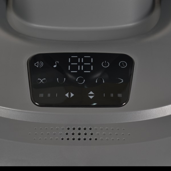 Leagăn Electric Bebelusi Cangaroo Hera Dark Grey cu Aplicație Mobilă, 7 Moduri Balans, 360°, Muzică și Plasă de Insecte