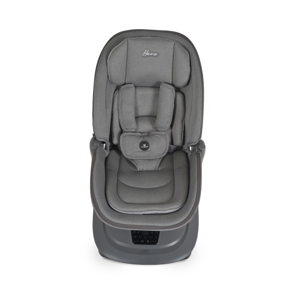Leagăn Electric Bebelusi Cangaroo Hera Dark Grey cu Aplicație Mobilă, 7 Moduri Balans, 360°, Muzică și Plasă de Insecte