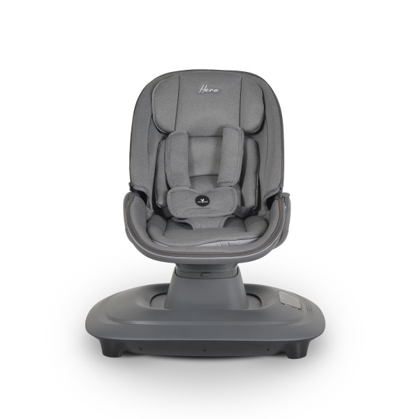 Leagăn Electric Bebelusi Cangaroo Hera Dark Grey cu Aplicație Mobilă, 7 Moduri Balans, 360°, Muzică și Plasă de Insecte