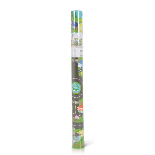Covoraș de Joacă 120x100x3 cm din Spumă EVA Antiderapant – Imprimeu Oraș, Moni Toys Multicolor