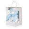 Set Pătură Bebe Cangaroo Rory Bear blue 75x90 cm cu Ursuleț de Pluș – Moale și Călduroasă, din Poliester Delicat, 0+ luni