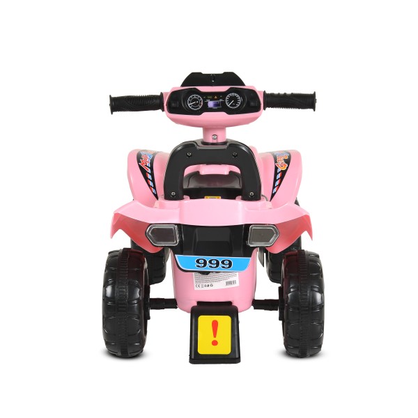 Mașinuță fără pedale pentru copii Moni No Fear Pink – 12-72 luni, până la 25 kg, cu lumini și melodii, compartiment depozitare