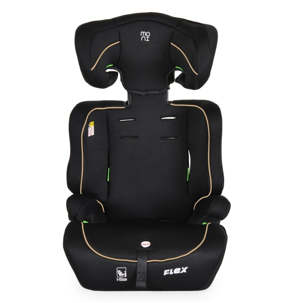 Scaun auto Moni Flex Beige Line R129 i-Size – 76–150 cm, tetieră reglabilă, protecții antiderapante și material premium