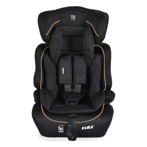 Scaun auto Moni Flex Beige Line R129 i-Size – 76–150 cm, tetieră reglabilă, protecții antiderapante și material premium