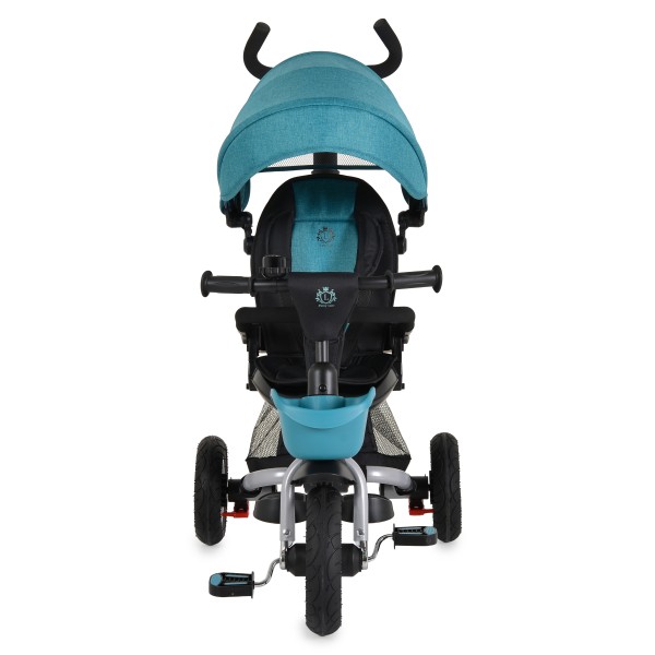Tricicletă Pliabilă cu Control Parental Byox Flexy Lux Blue, Scaun Rotativ 360°, 18 Luni+