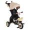 Tricicletă Pliabilă cu Control Parental Byox Flexy Lux Beige, Scaun Rotativ 360°, 18 Luni+