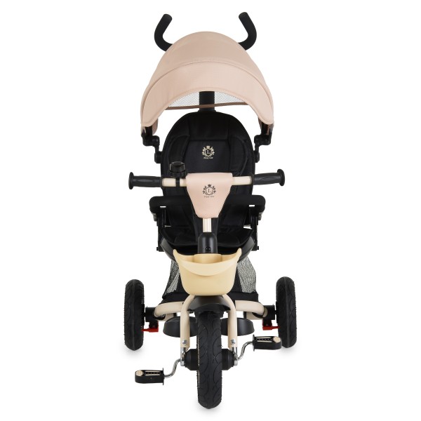 Tricicletă Pliabilă cu Control Parental Byox Flexy Lux Beige, Scaun Rotativ 360°, 18 Luni+