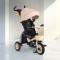 Tricicletă Pliabilă cu Control Parental Byox Flexy Lux Beige, Scaun Rotativ 360°, 18 Luni+