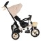 Tricicletă Pliabilă cu Control Parental Byox Flexy Lux Beige, Scaun Rotativ 360°, 18 Luni+