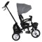 Tricicletă Pliabilă cu Control Parental Byox Flexy Lux Dark Grey, Scaun Rotativ 360°, 18 Luni+