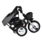 Tricicletă Pliabilă cu Control Parental Byox Flexy Lux Dark Grey, Scaun Rotativ 360°, 18 Luni+