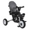 Tricicletă Pliabilă cu Control Parental Byox Flexy Lux Dark Grey, Scaun Rotativ 360°, 18 Luni+