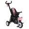 Tricicletă Pliabilă cu Control Parental Byox Flexy Lux Pink, Scaun Rotativ 360°, 18 Luni+