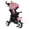 Tricicletă Pliabilă cu Control Parental Byox Flexy Lux Pink, Scaun Rotativ 360°, 18 Luni+