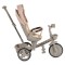 Tricicletă cu Control Parental Byox Fusion Lux Beige, Scaun Rotativ 360°, 5 Luni – 5 Ani