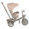 Tricicletă cu Control Parental Byox Fusion Lux Beige, Scaun Rotativ 360°, 5 Luni – 5 Ani