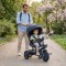 Tricicletă cu Control Parental Byox Fusion Lux Dark Grey, Scaun Rotativ 360°, 5 Luni – 5 Ani