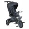 Tricicletă cu Control Parental Byox Fusion Lux Dark Grey, Scaun Rotativ 360°, 5 Luni – 5 Ani
