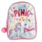 Ghiozdan Holografic pentru Gradinita, Unicorn Pink Power Roz, model fete, Dimensiune 24x10x31cm