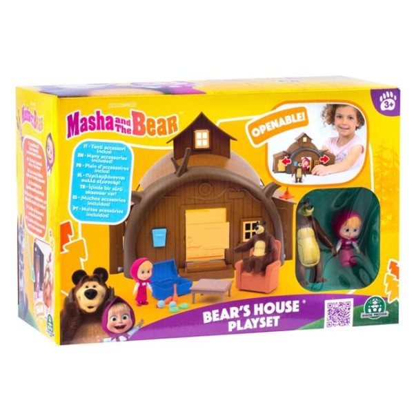 Set de joaca cu Casa si Accesorii, Masha and Bear, Varsta recomandata 3 ani +