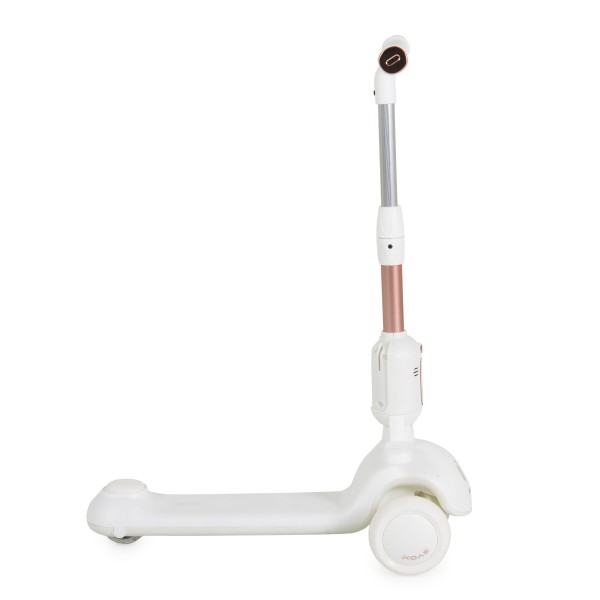 Trotinetă 2 in 1 Copii Byox Velvet Royal White – Cu Scaun, Lumină, Muzică și Ghidon Reglabil, 3+ Ani
