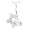 Trotinetă 2 in 1 Copii Byox Velvet Royal White – Cu Scaun, Lumină, Muzică și Ghidon Reglabil, 3+ Ani